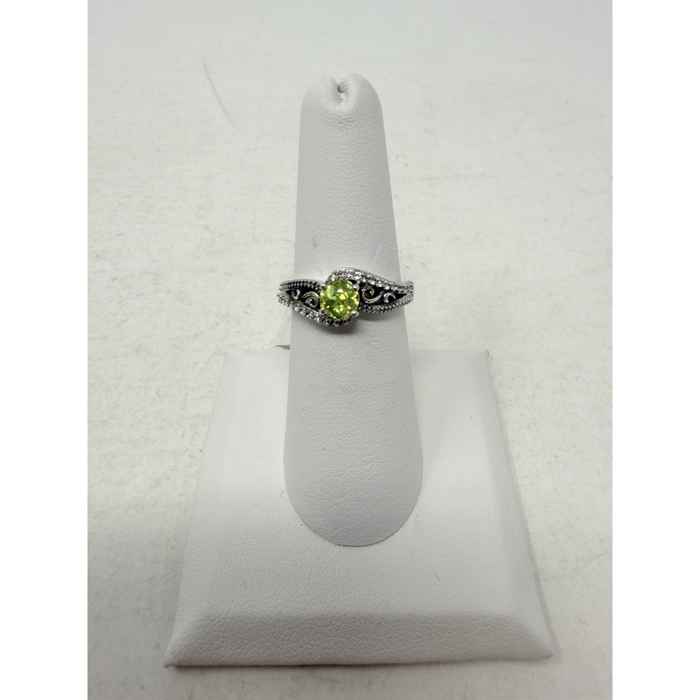 Shop LC Madagascar Sphene/Cambodian Zircon‎ Sterling Silver Size 6 Ring 5145